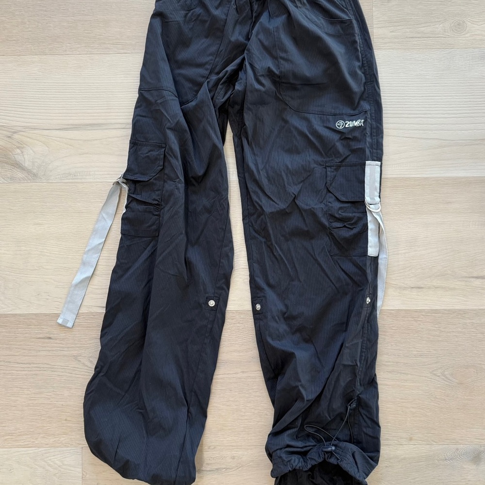 Zumba Fitness Black Track Pants with White Accents
